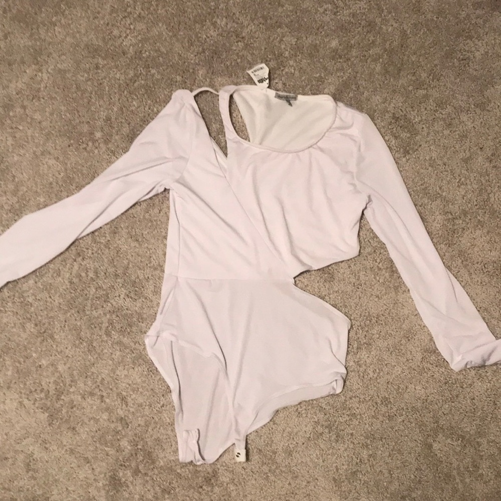 White cut out bodysuit